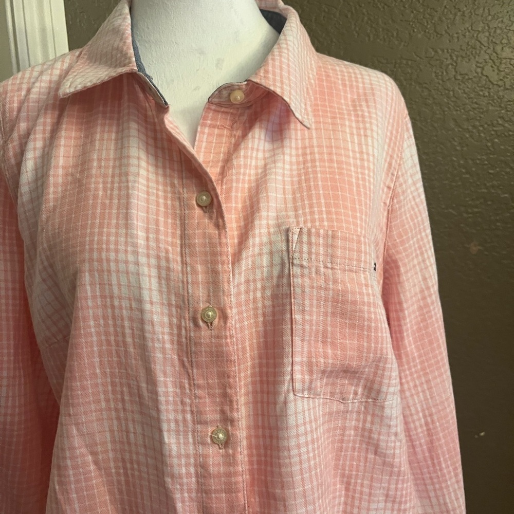 Tommy Hilfiger Pink Plaid Blouse